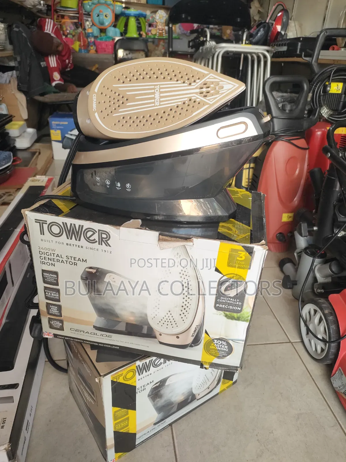 UK Used Tower T22024GLD Ceraglide Steam Generator Iron, 2400W.