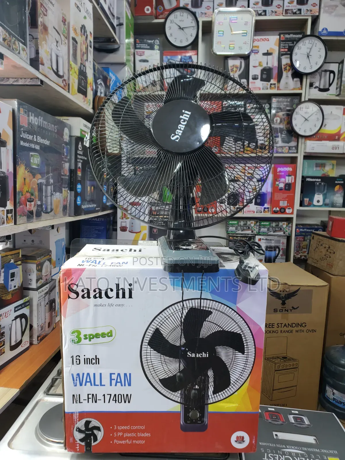 Original Silent Saachi Wall Fan - Swing Mode