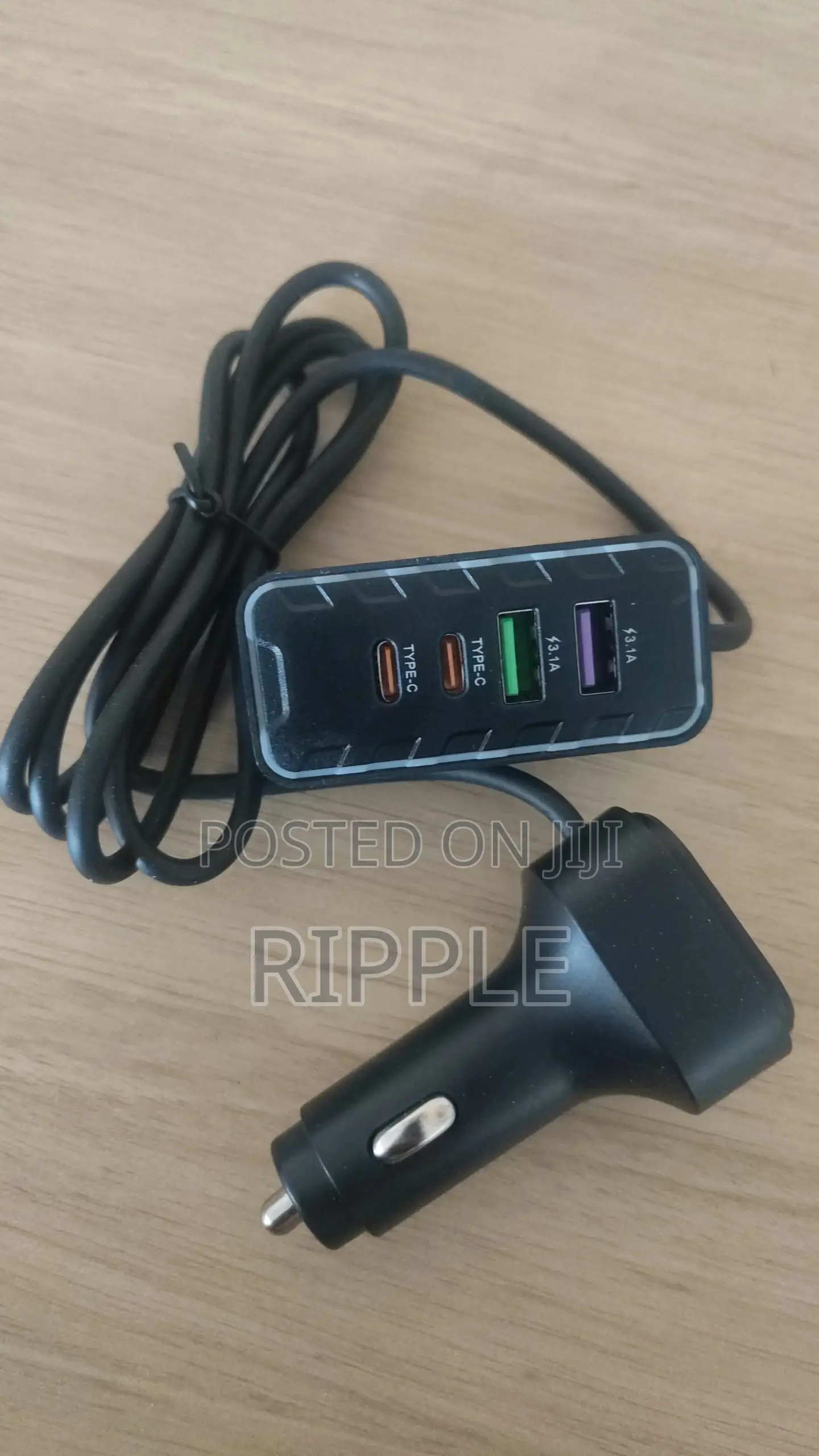 22.5W Fast Car Charger – 4 USB & Type-C Ports