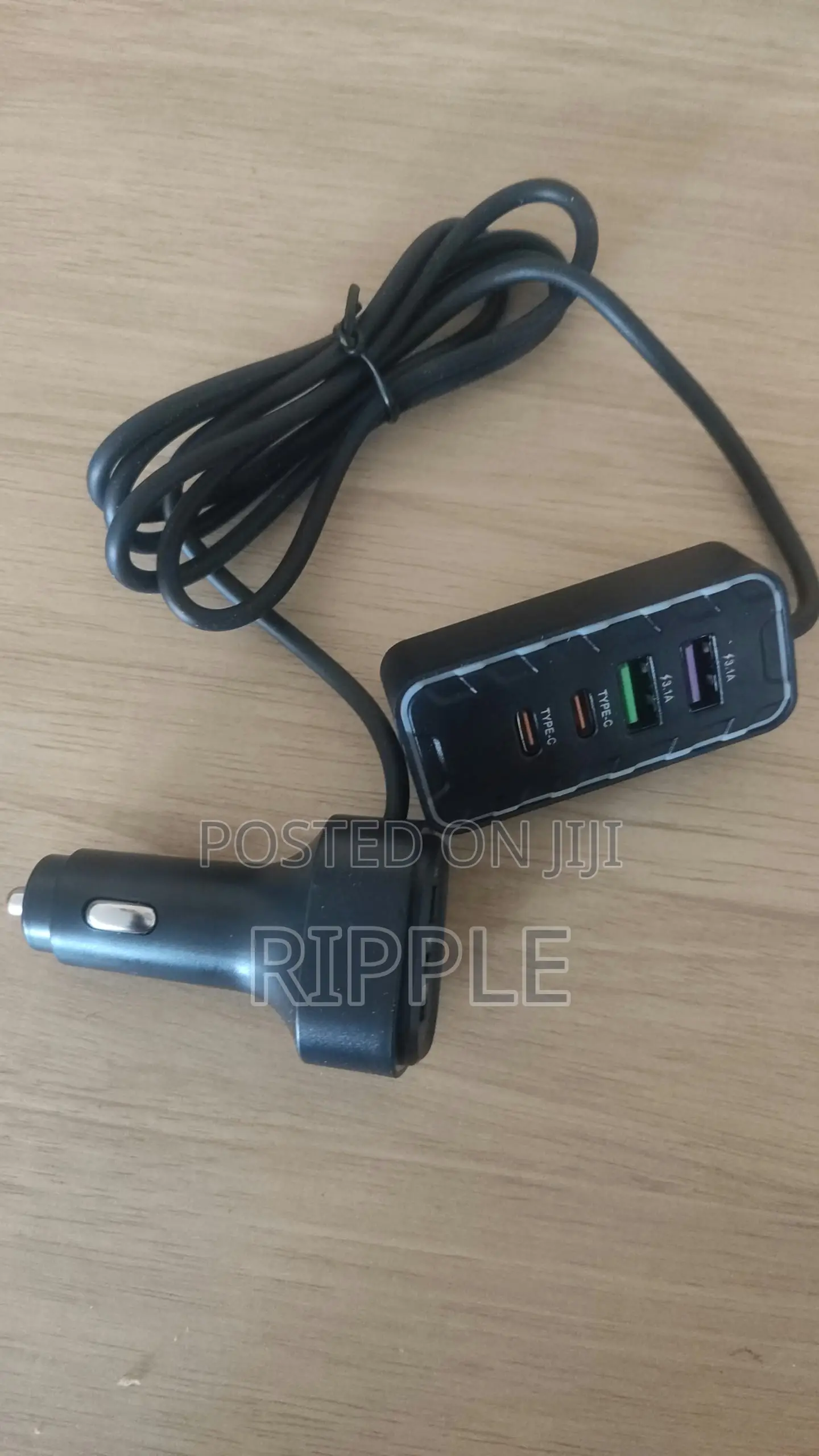 22.5W Fast Car Charger – 4 USB & Type-C Ports