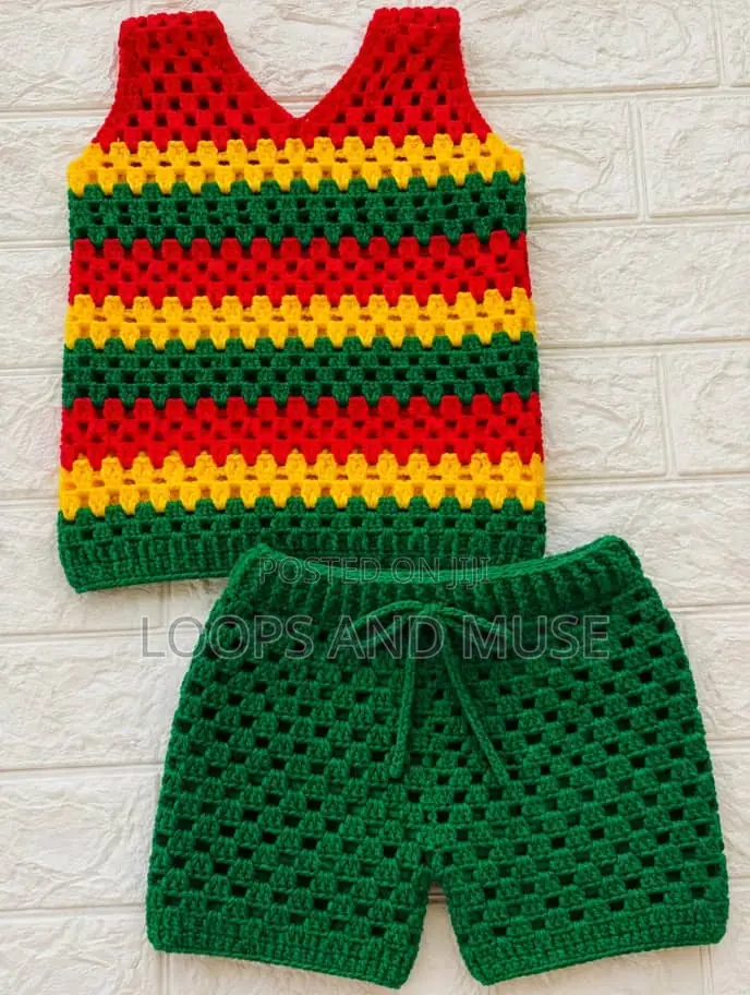 Crochet Rasta Vest and Pant