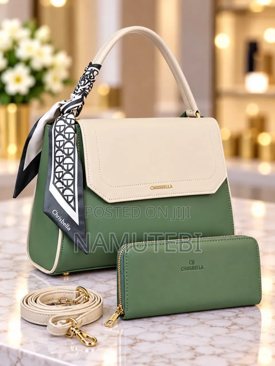 CHRISBELLA Two-Tone Luxury Handbag Set