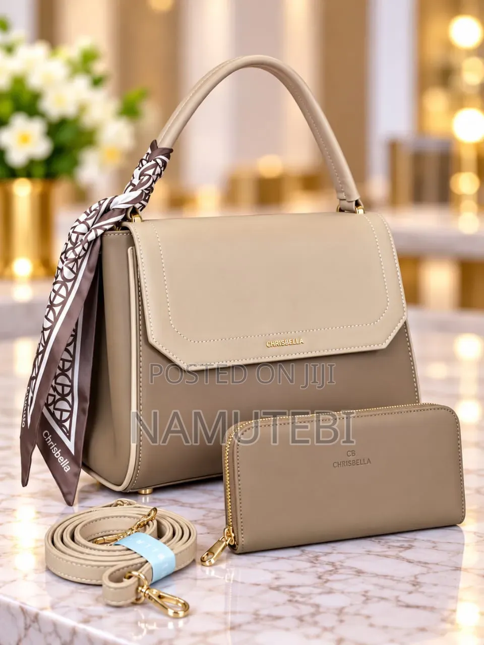 CHRISBELLA Two-Tone Luxury Handbag Set