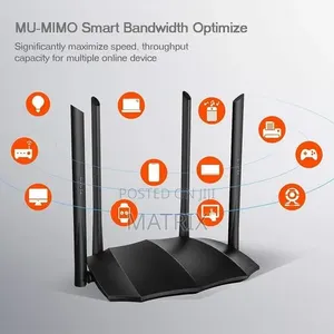 Tenda AC1200 Dual Band Gigabit Smart WiFi Router Gaming UHD Streaming