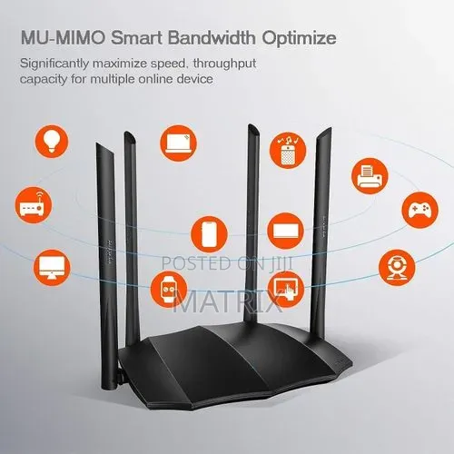 Tenda AC1200 Dual Band Gigabit Smart WiFi Router Gaming UHD Streaming
