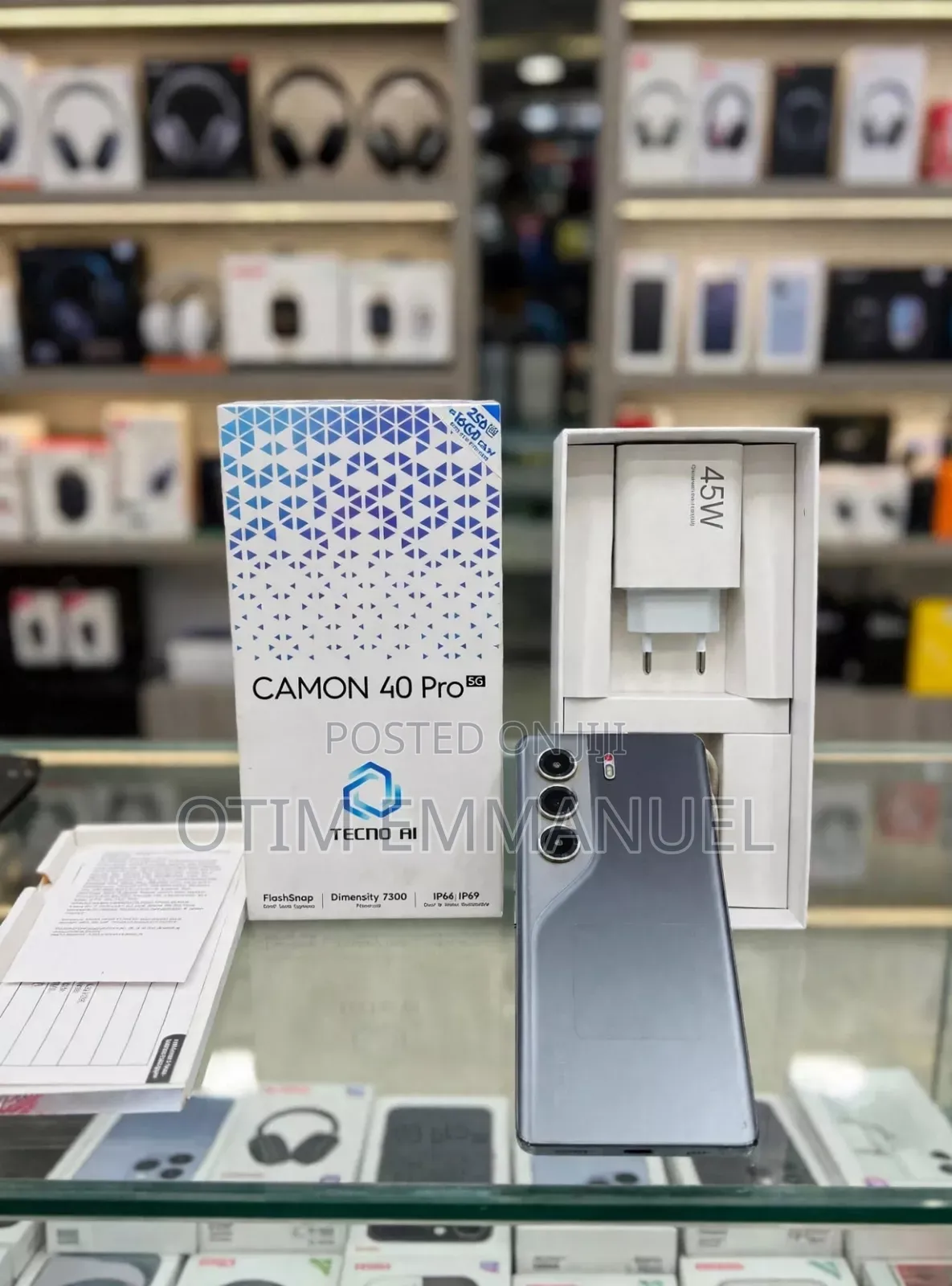 New Tecno Camon 40 Pro 5G 256 GB Black