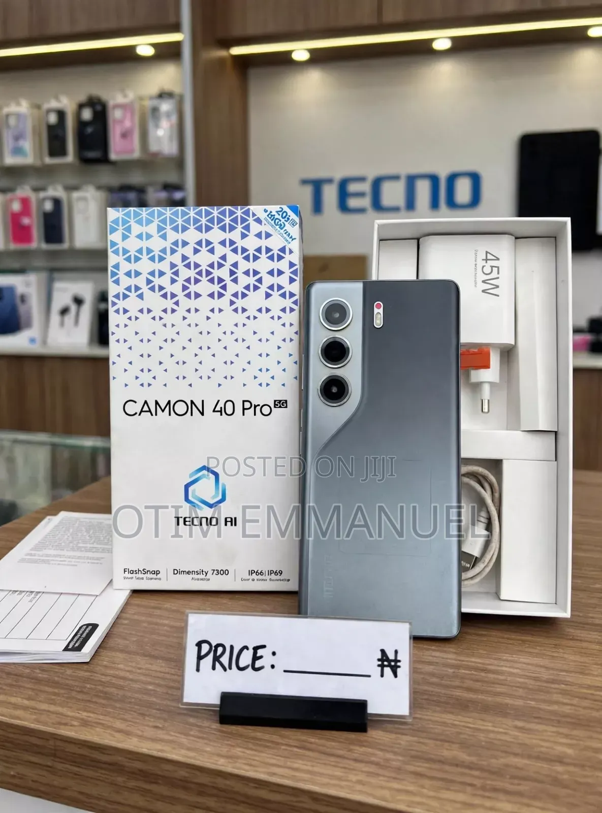 New Tecno Camon 40 Pro 5G 256 GB Black