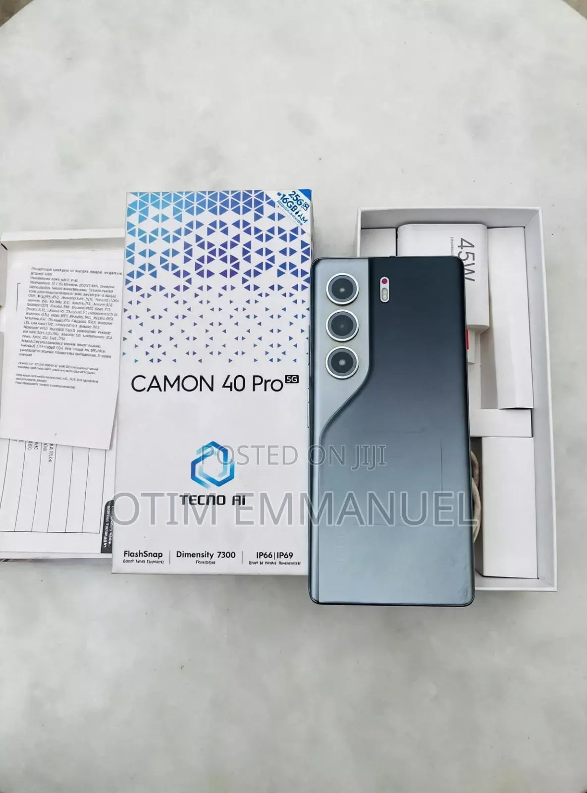 New Tecno Camon 40 Pro 5G 256 GB Black