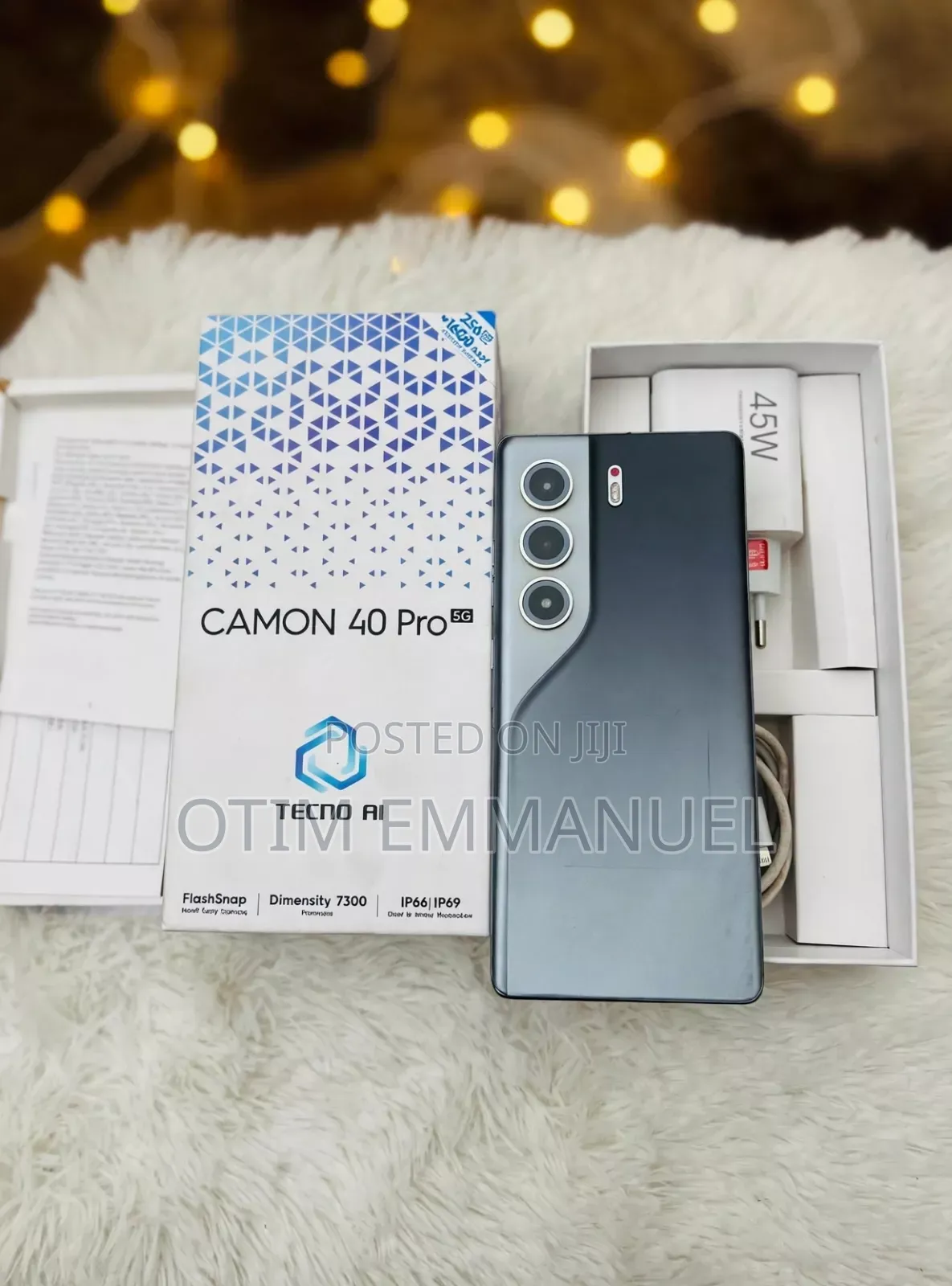 New Tecno Camon 40 Pro 5G 256 GB Black