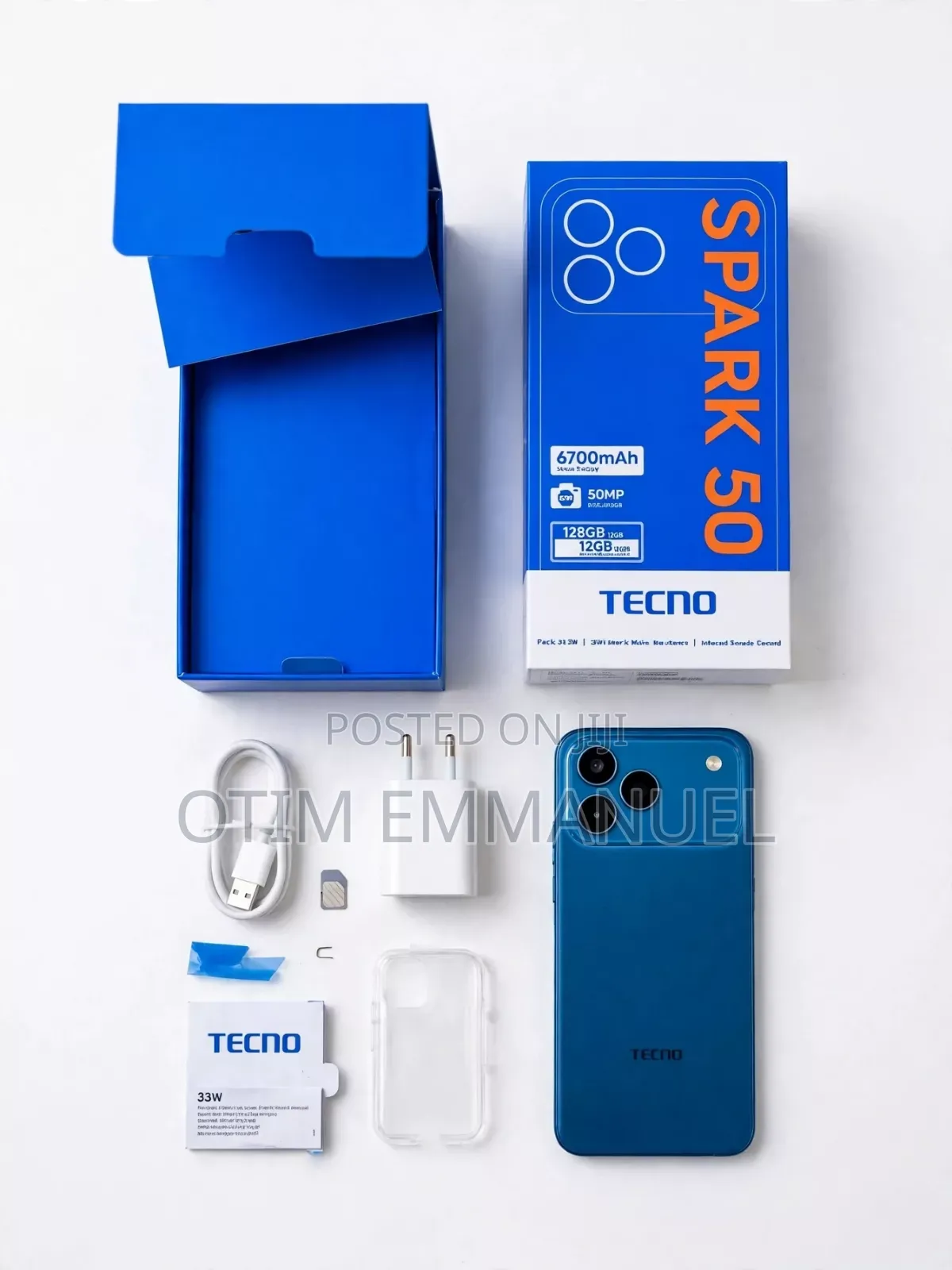 New Tecno Spark 50 128 GB Blue