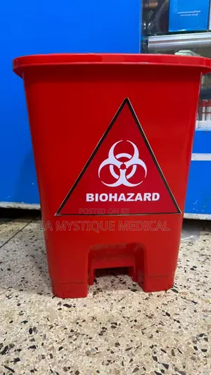 Red 30 Liter Medical Waste Bin