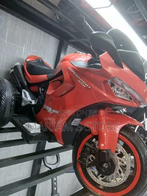 Red 3-Wheel Electric Ride-on Sports Motorcycle