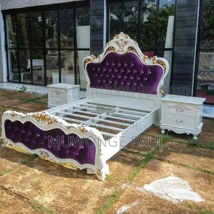Geometric Bed 6x6 With Outman and 2side Drawers