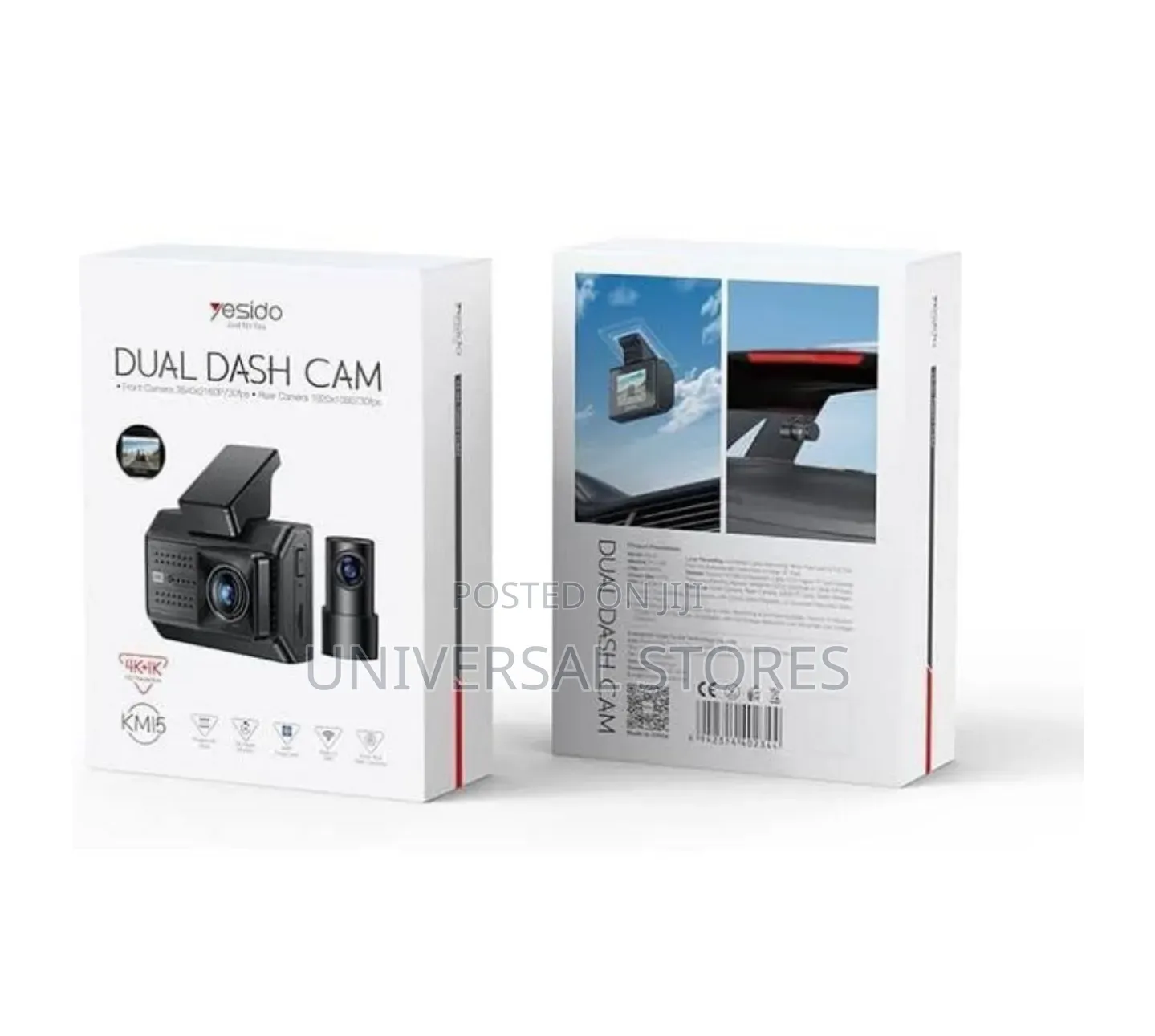 Yesido KM15 4KDual Dash Camera Driving
Recorder Black
