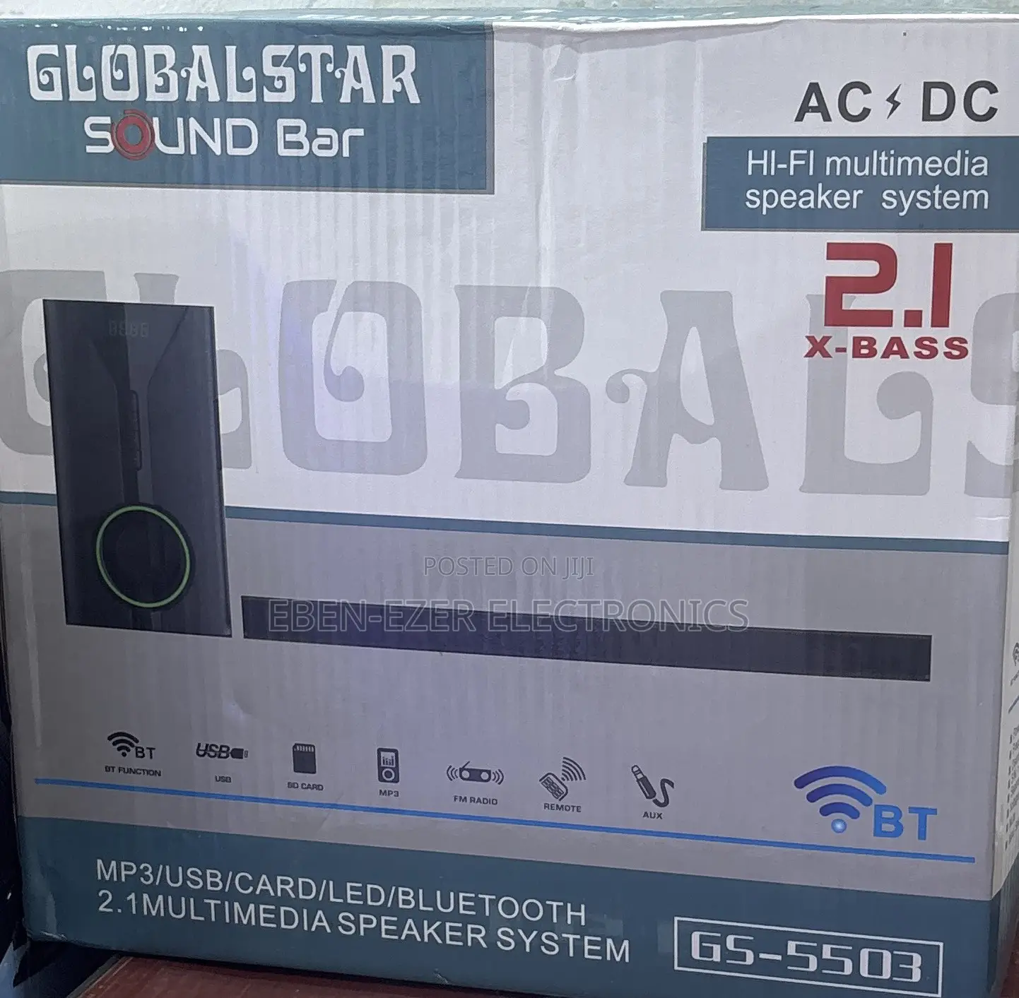 Globalstar GS-5503, a 2.1-Channel AC/DC Hi-Fi Multimedia Soundbar