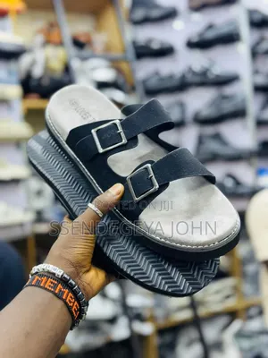 Men's Dual-Buckle Platform Slide Sandals