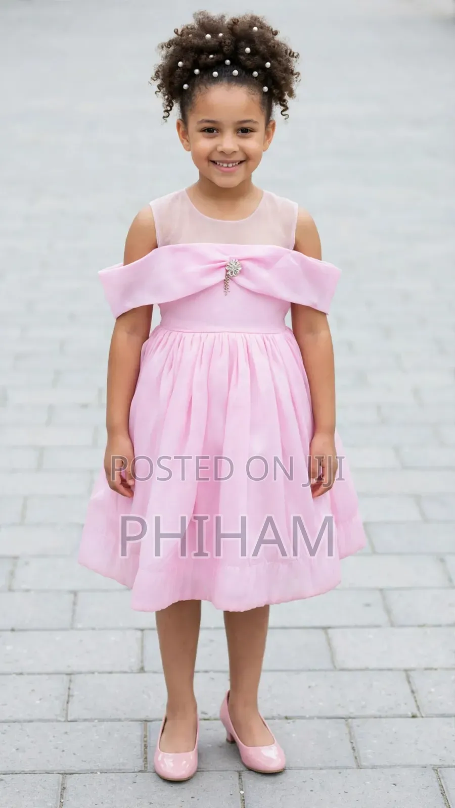 Girls Pink Party Dress