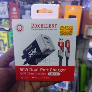 50W Dual Port Charger QC/PD Fast Charging