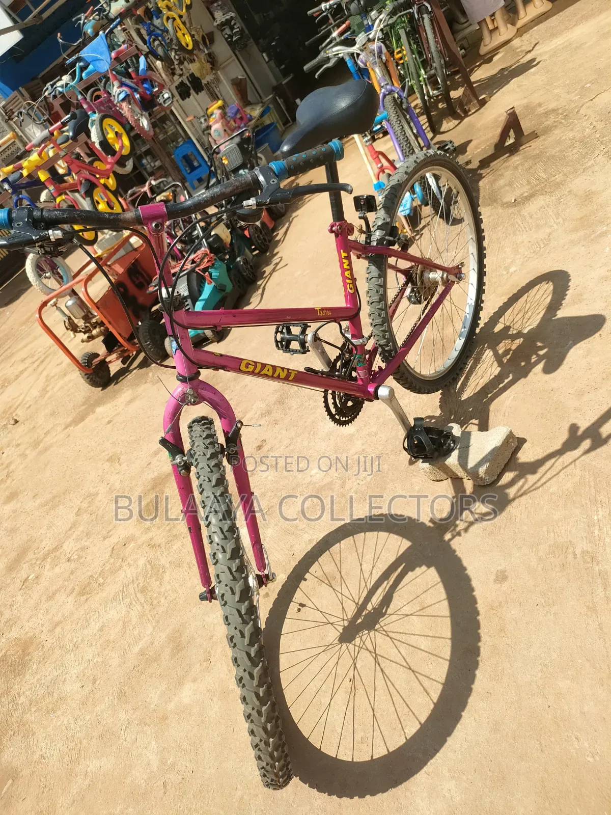 UK Used Pink Step-Through Giant Tachia 26-Inch Mountain Bicycle.