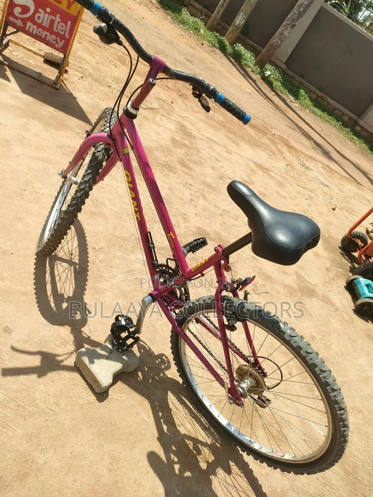 UK Used Pink Step-Through Giant Tachia 26-Inch Mountain Bicycle.