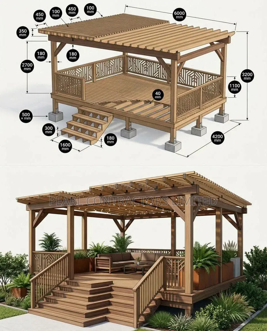 Pergolas/Pergola Pavilions Construction Set-Up Services 12,000,000/-