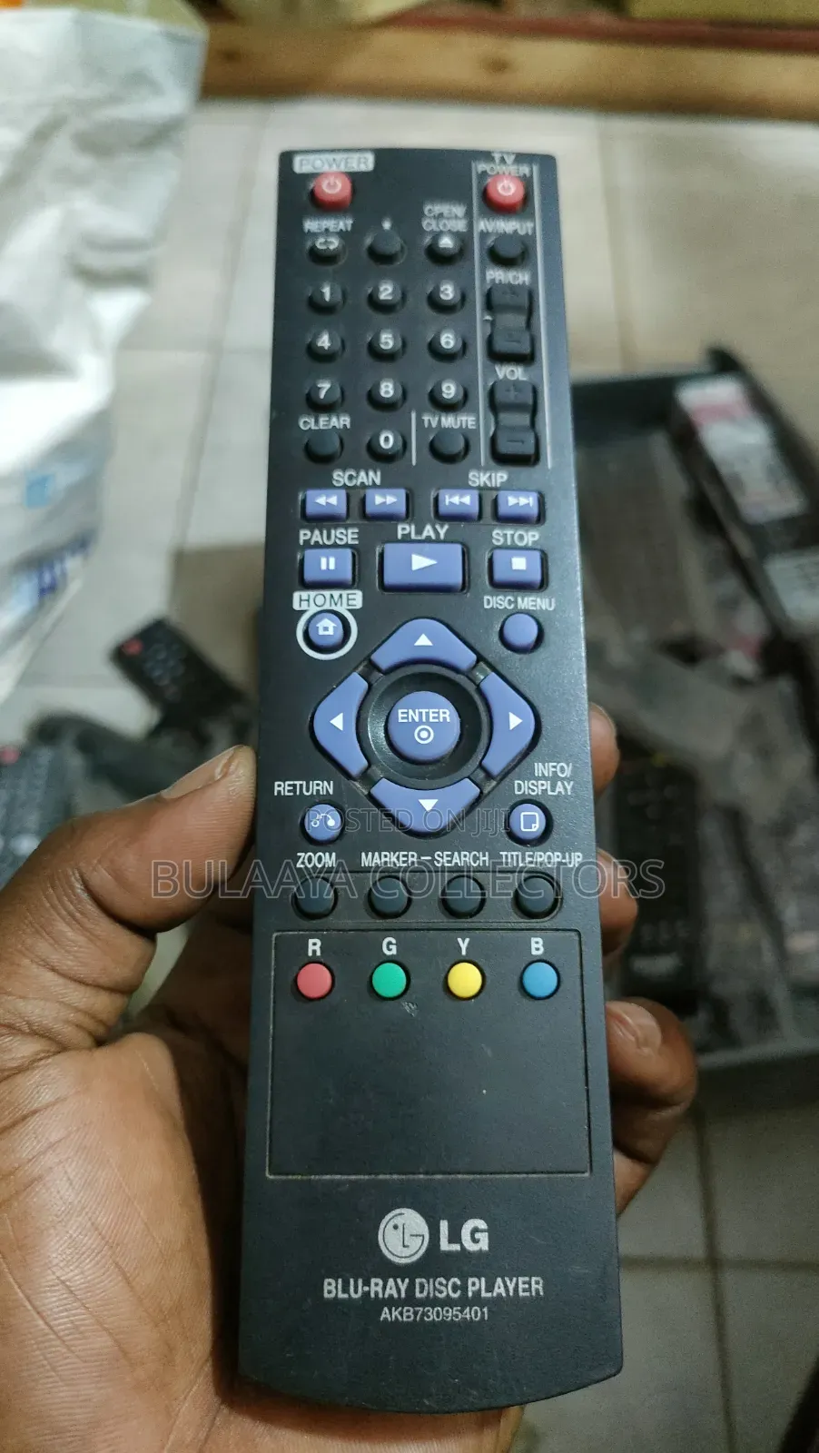 LG Blu-Ray Disc Player Remote Control.