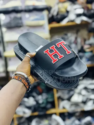 Tommy Hilfiger Monotype Pool Slides.
