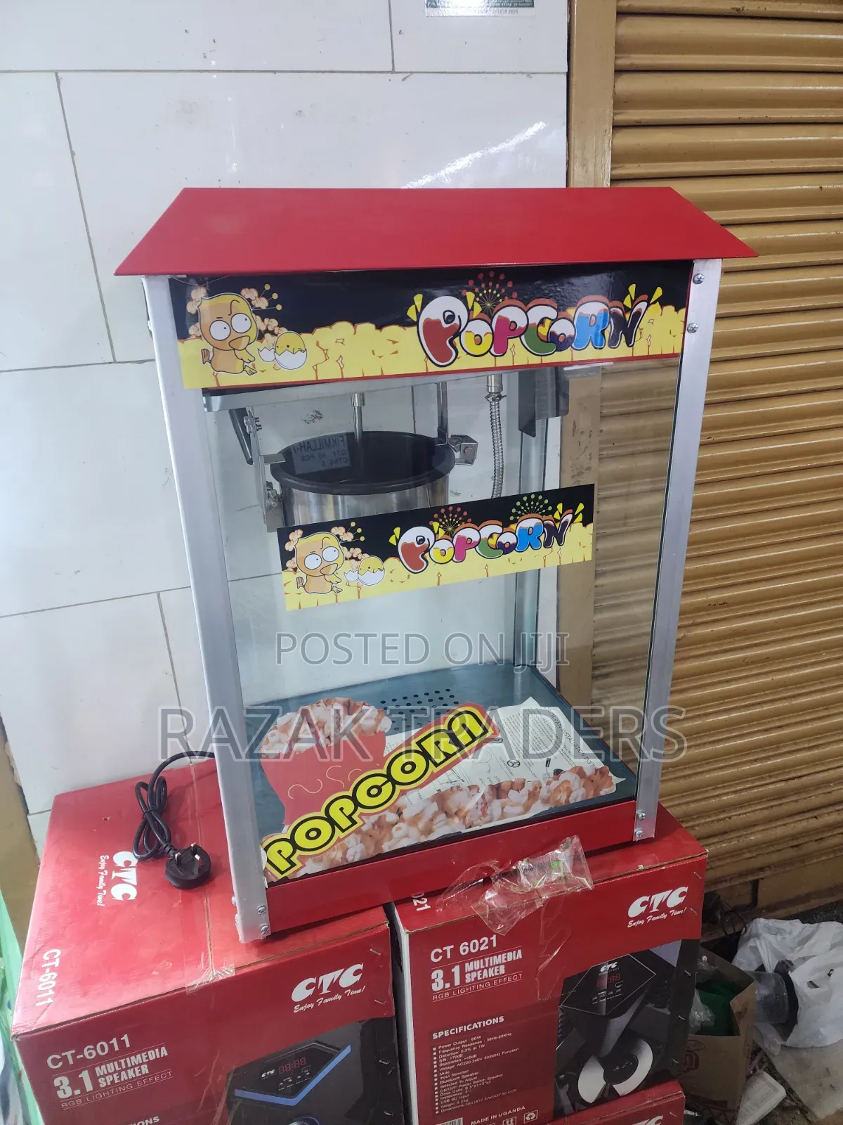 Commercial Electric Popcorn Maker Machine Movie Popcorn 1300W