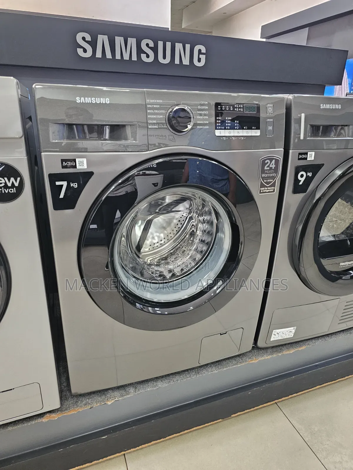 Samsung 7kg Front Loader Washing Machine Silver 3 Years Wrnty