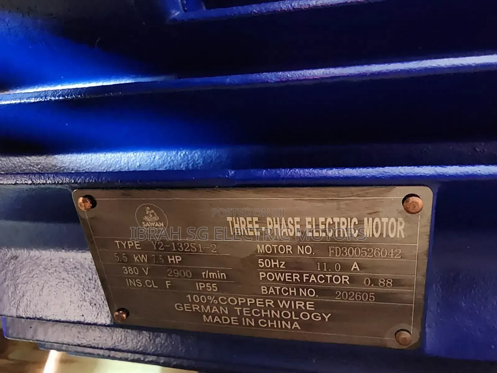 5.5kw 7HP High Speed 3phase Motor