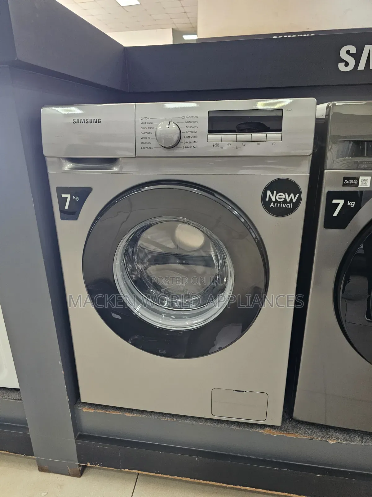 Samsung 7kg Front Loader Washing Machine Silver 3 Years Wrnty