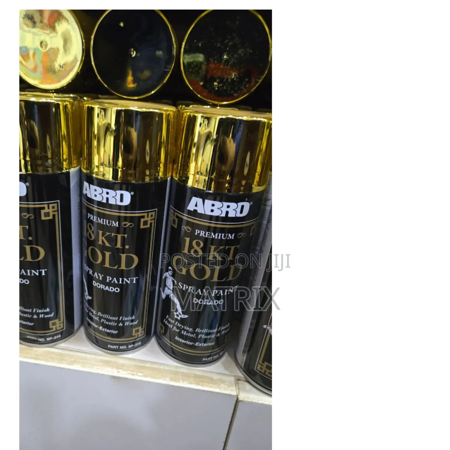 Gold Spray Paint Can, Which Is a Fast-Drying