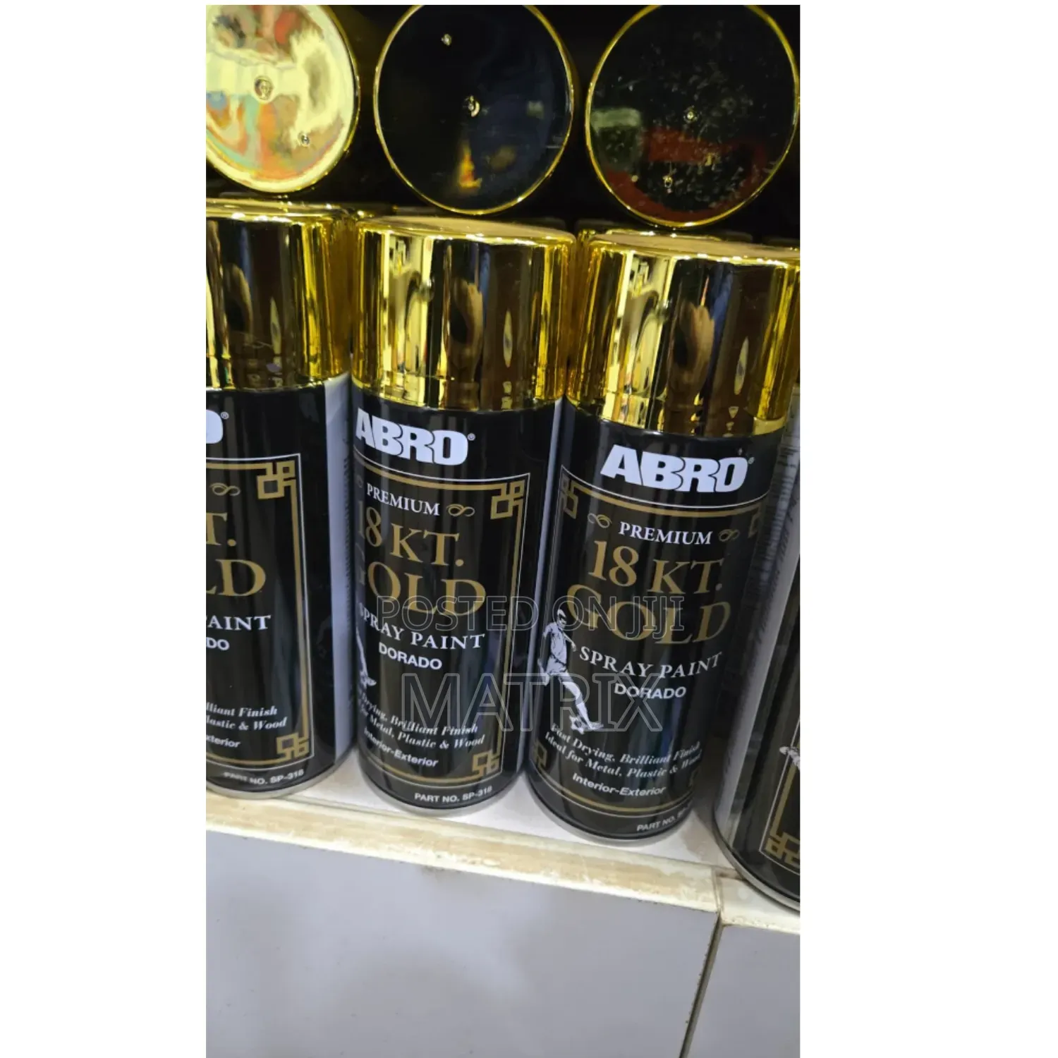 Gold Spray Paint Can, Which Is a Fast-Drying