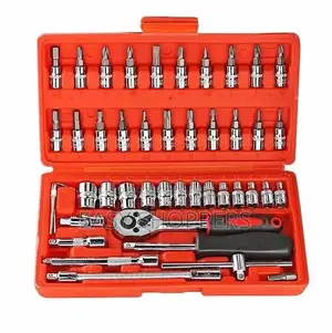46-Piece 1/4-Inch Drive Socket Wrench Tool Set