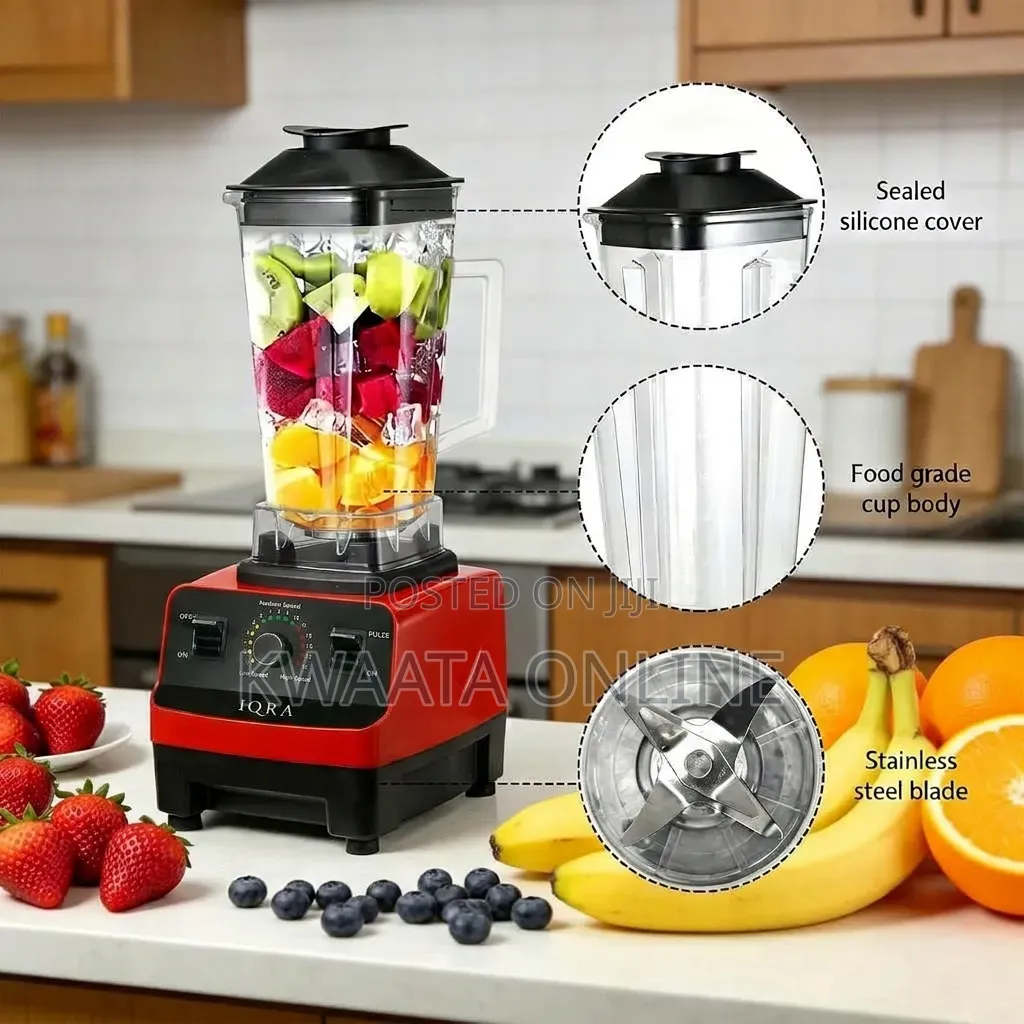 2 in 1 IQRA Multifunctional Heavy-Duty Blender & Grinder, 1200W