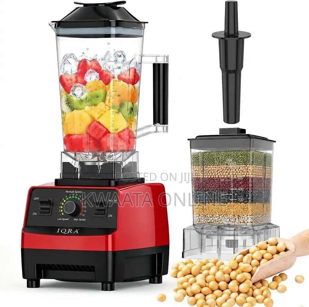 2 in 1 IQRA Multifunctional Heavy-Duty Blender & Grinder, 1200W