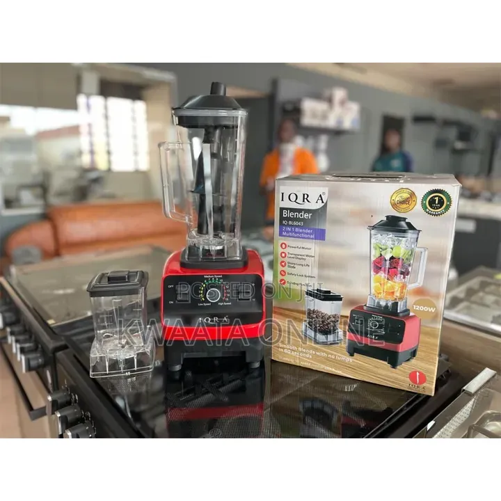 2 in 1 IQRA Multifunctional Heavy-Duty Blender & Grinder, 1200W