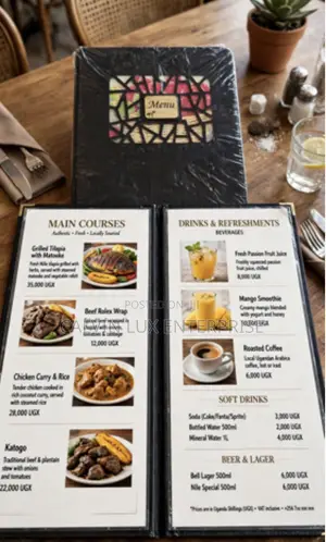 Menu Book for Restaurants