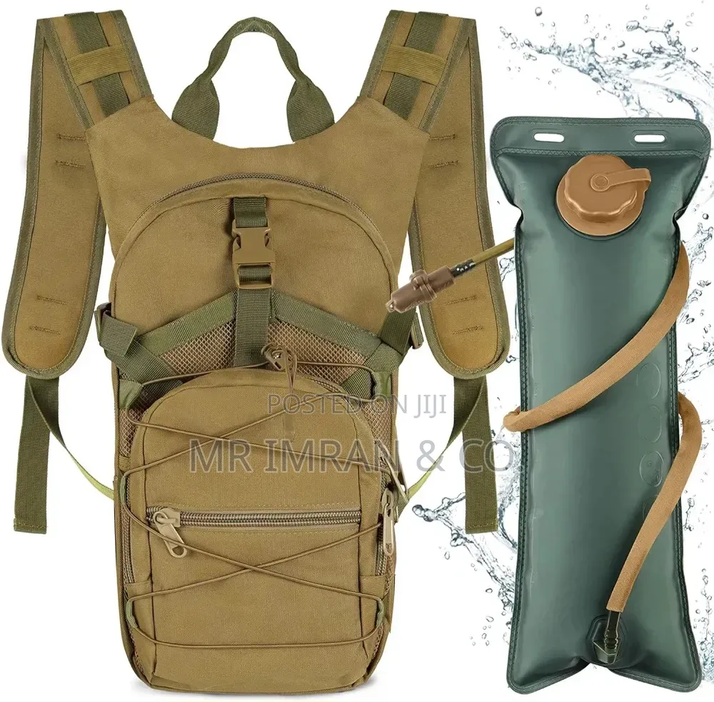 Khaki Tactical Hydration Backpack