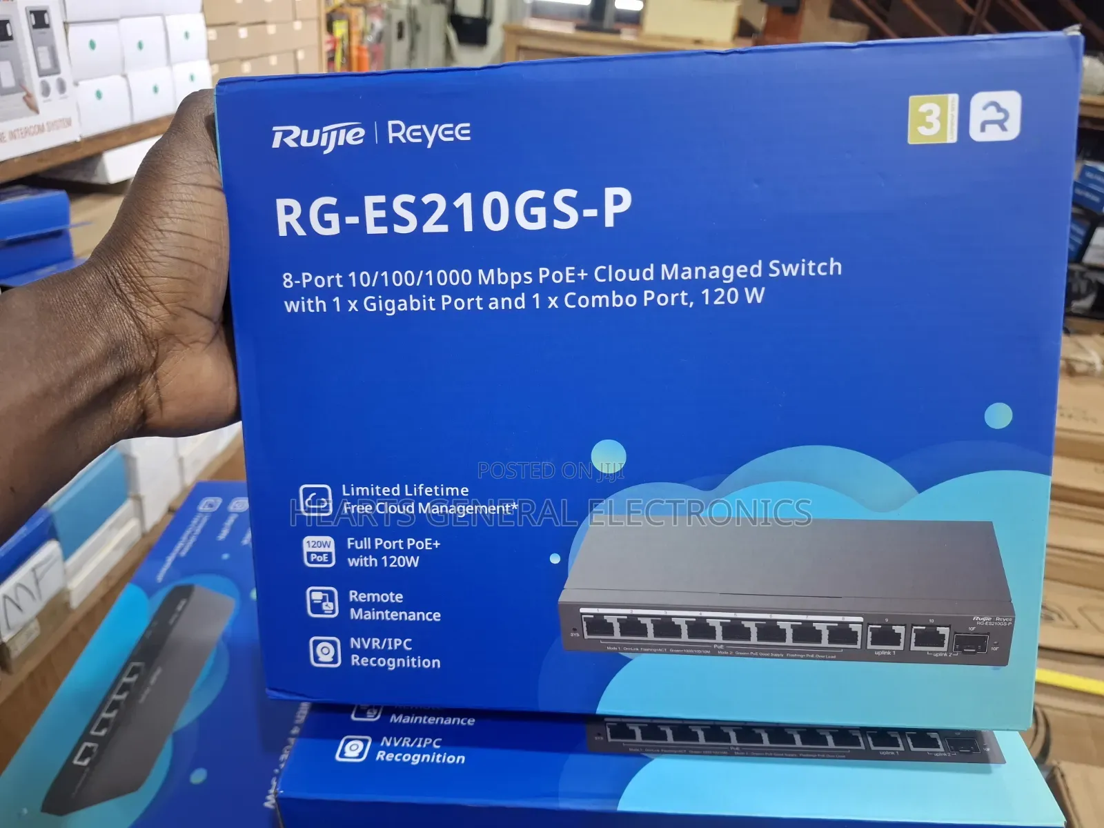 Ruijie 10-Port Gigabit Smart Cloud Managed PoE Switch
