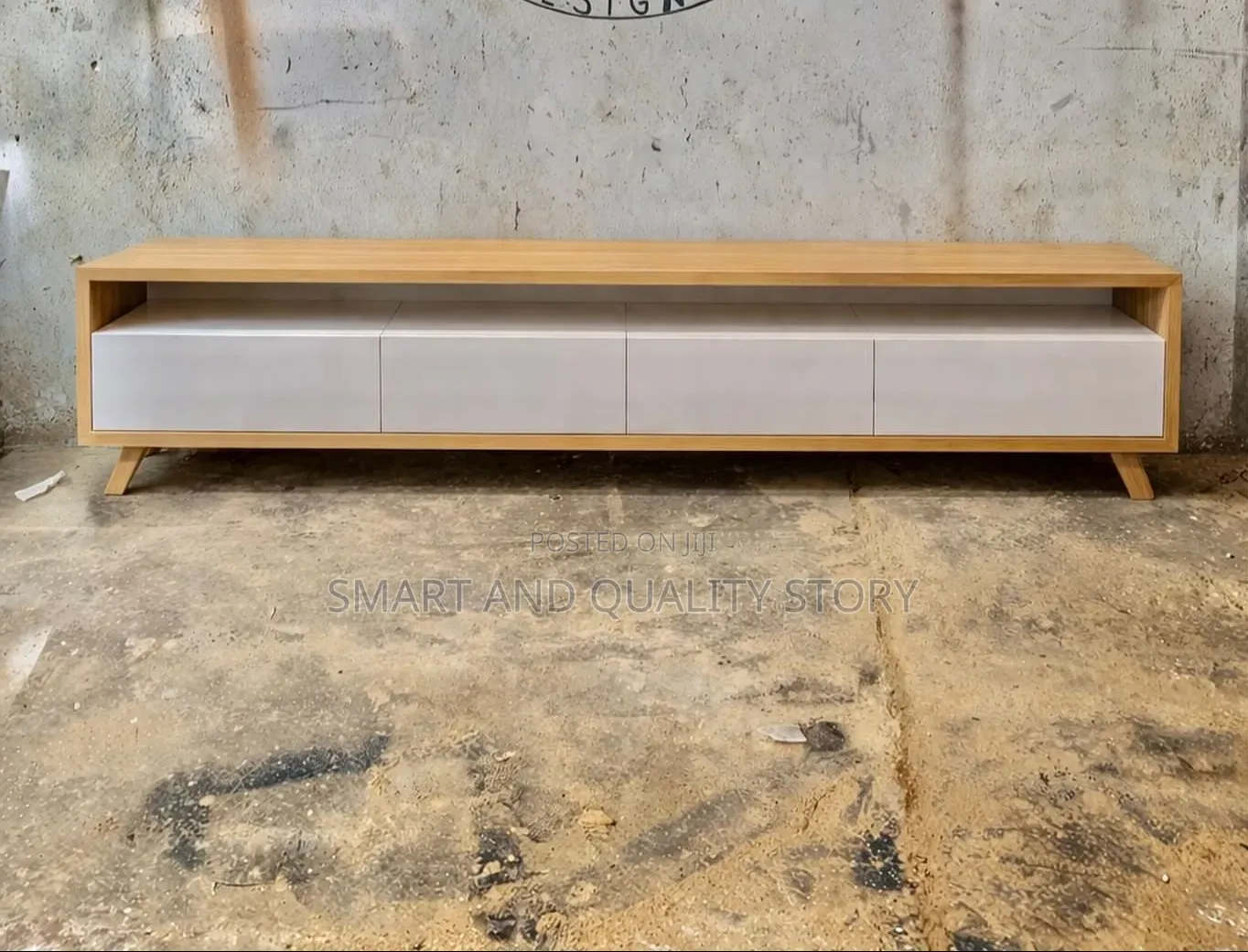 Gray TV Stand/TV Stands Bianca Wall 6ft/Tvstand Tvstand