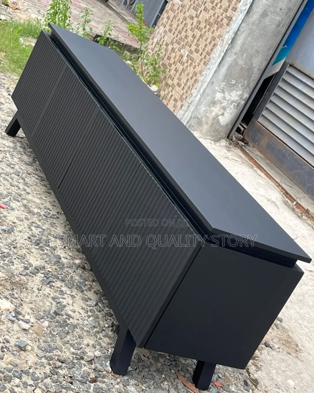 Black Tvstand 6ft TV Stands Bianca Wall With Storage
