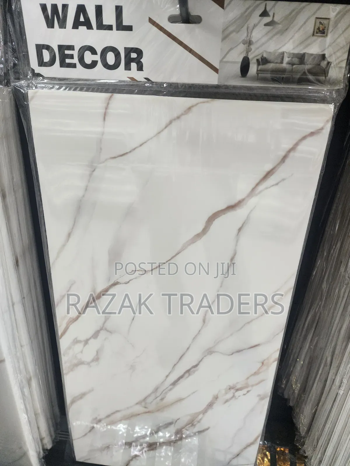 Marble Peel and Stick Waterproof Wall Panels, 6pcs Tile-23.6"x11