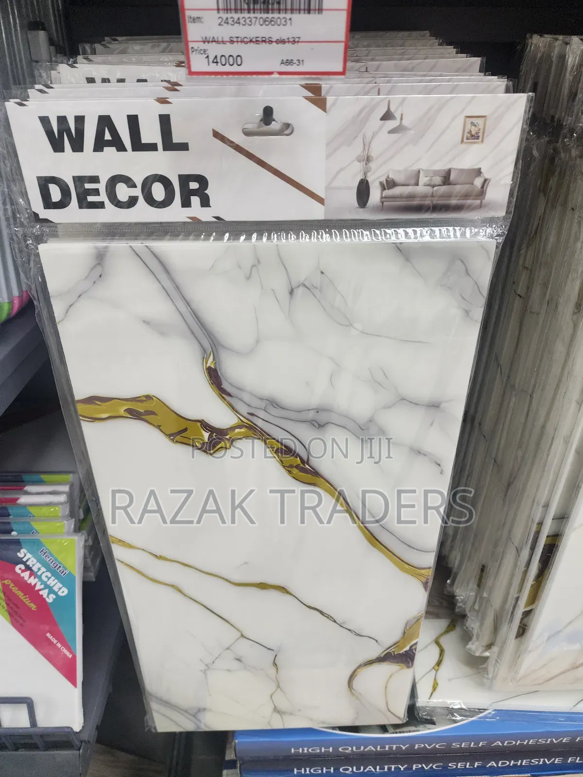 Marble Peel and Stick Waterproof Wall Panels, 6pcs Tile-23.6"x11