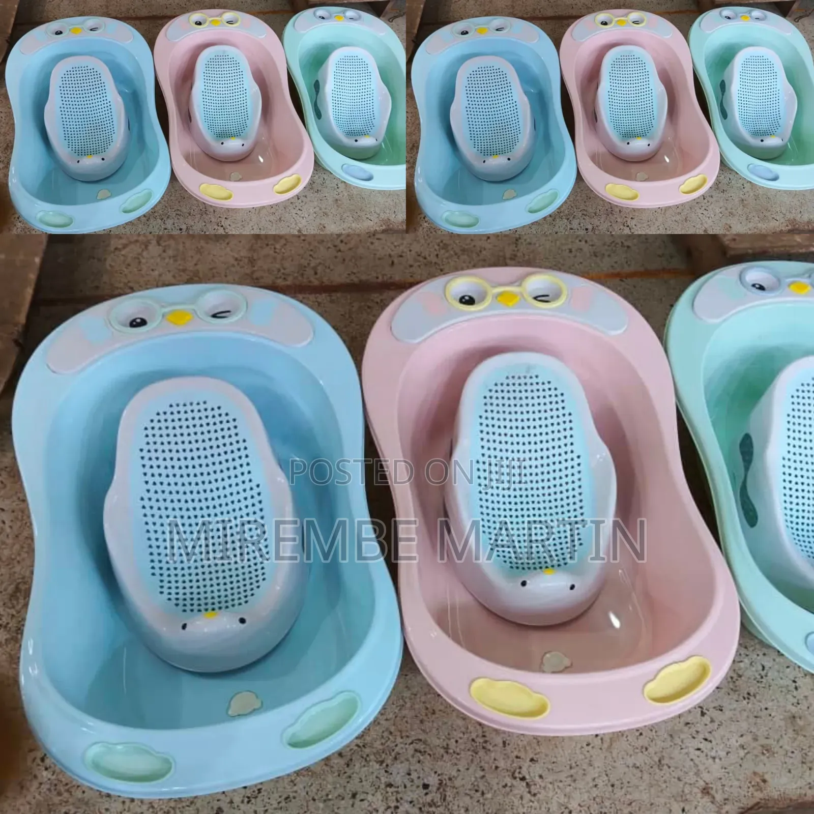Baby Bathtubs With Built-in Mesh and Silicone Bath Supports