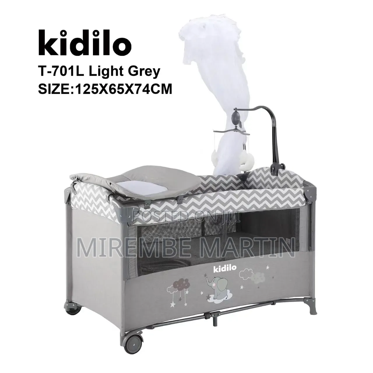 Kidilo T-701l Multifunctional Baby Travel Cot and Playpen