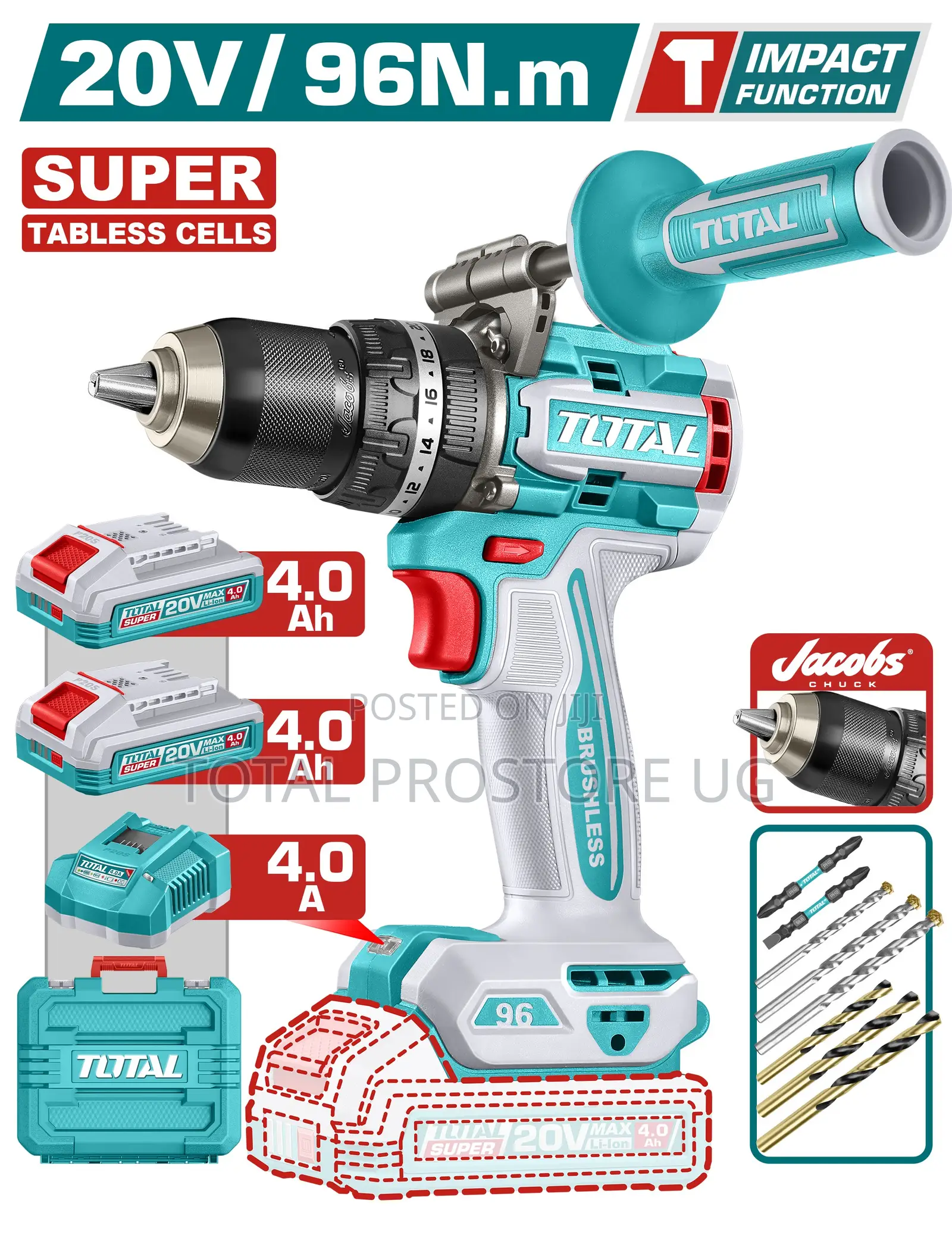 Tidli209689 - Brushless Cordless Impact Drill 20v/96
n.m