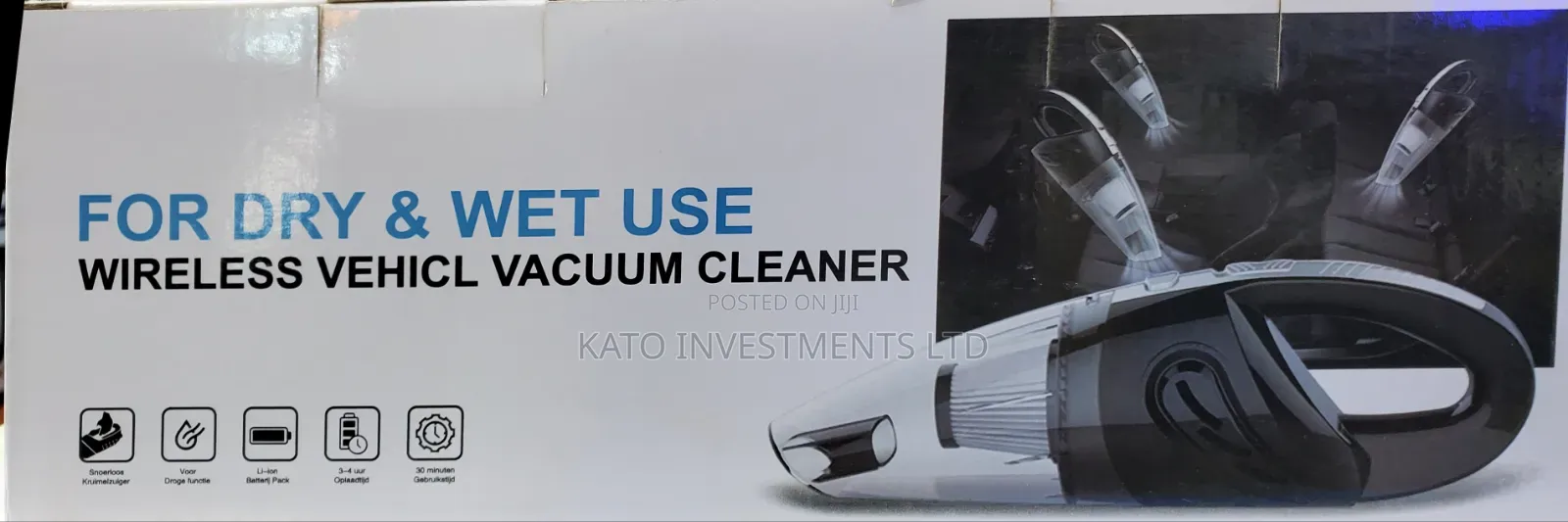 Wireless/Cordless Handheld Vehicle Vacuum Cleaner FOR WET AND DRY