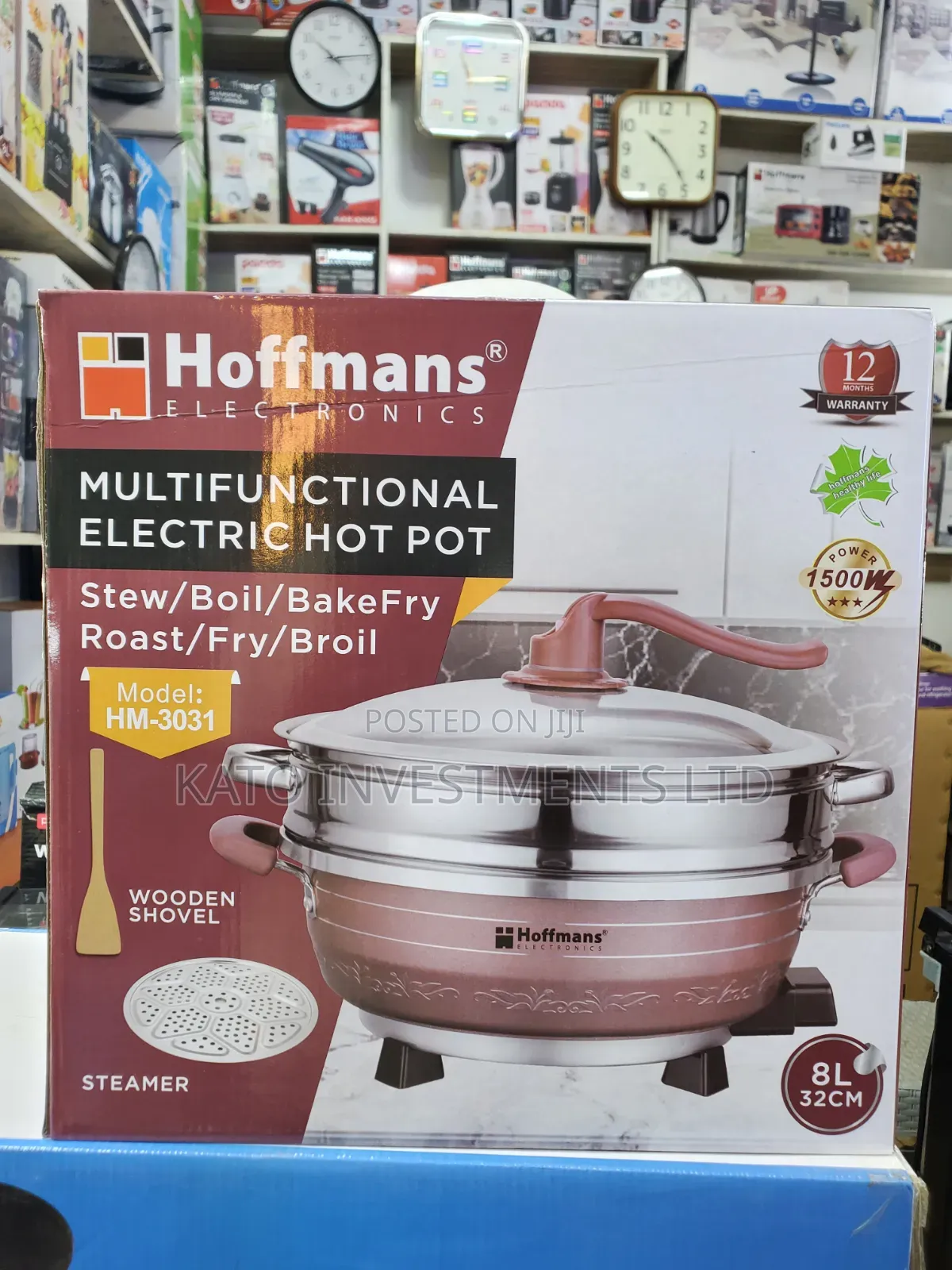 Hoffmans 8L Multifunctional Electric Hot Pot & Steamer GERMAN TECH
