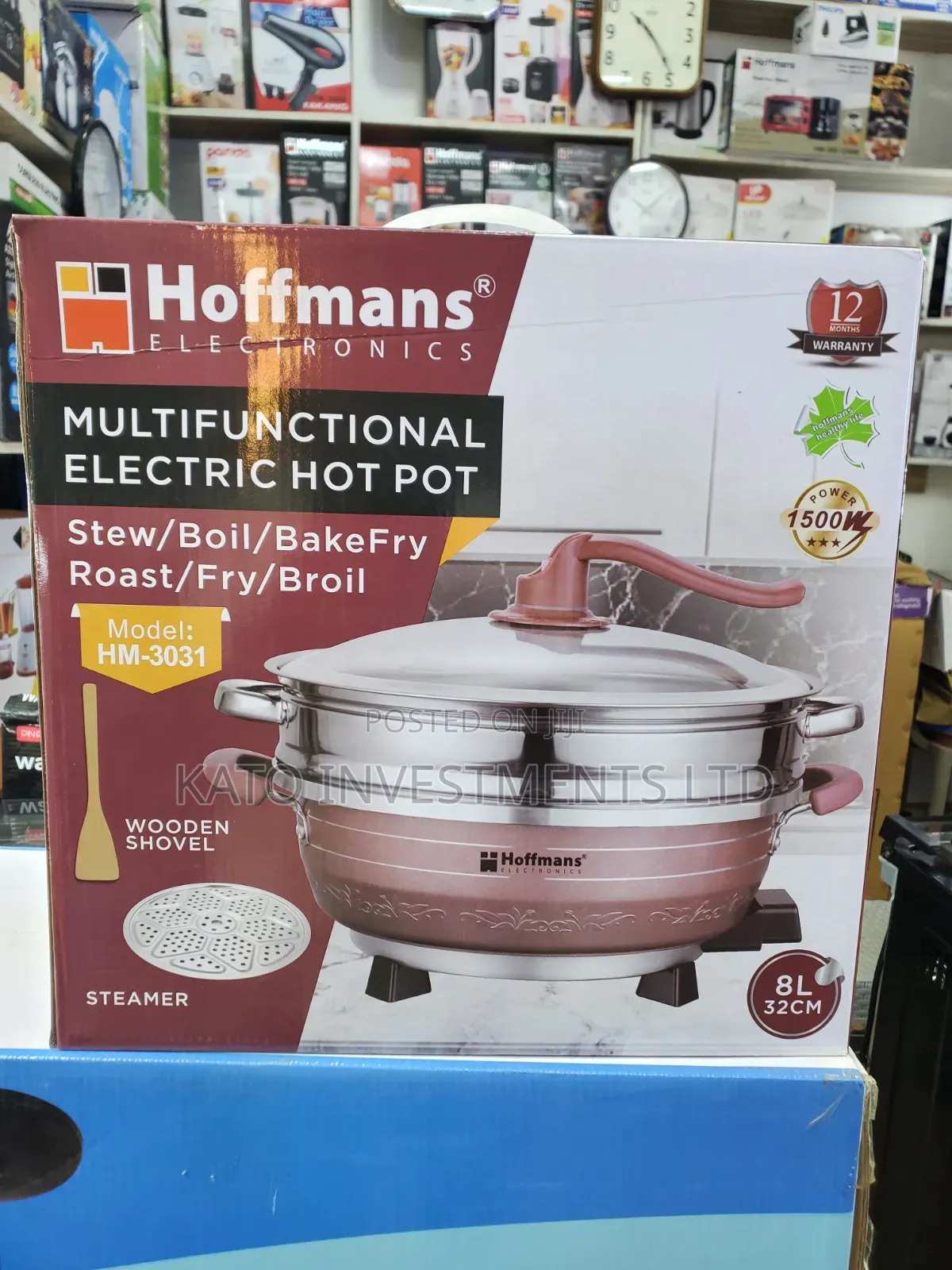 Hoffmans 8L Multifunctional Electric Hot Pot & Steamer GERMAN TECH